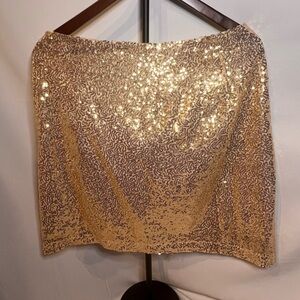 Sequin Gold Skirt